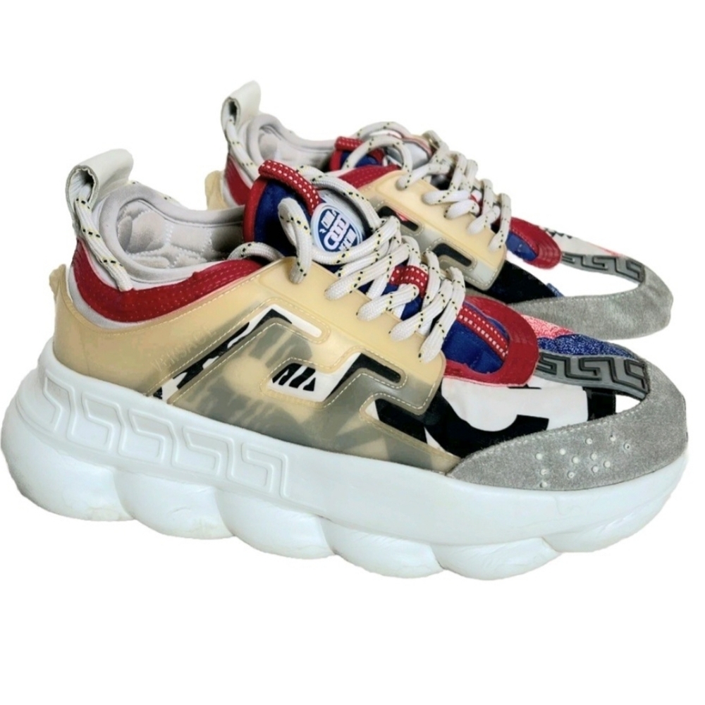 Versace Chain Reaction “Clash” Mixed Color Trainers EU 43 Men's US Size 10